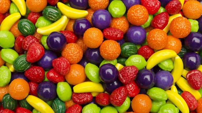 Разноцветные фрукты