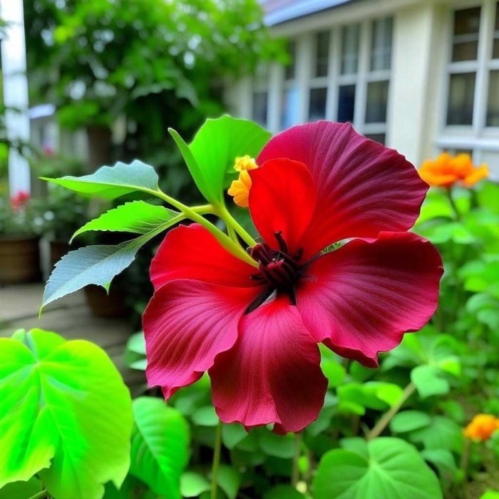 Гибискус красный махровый