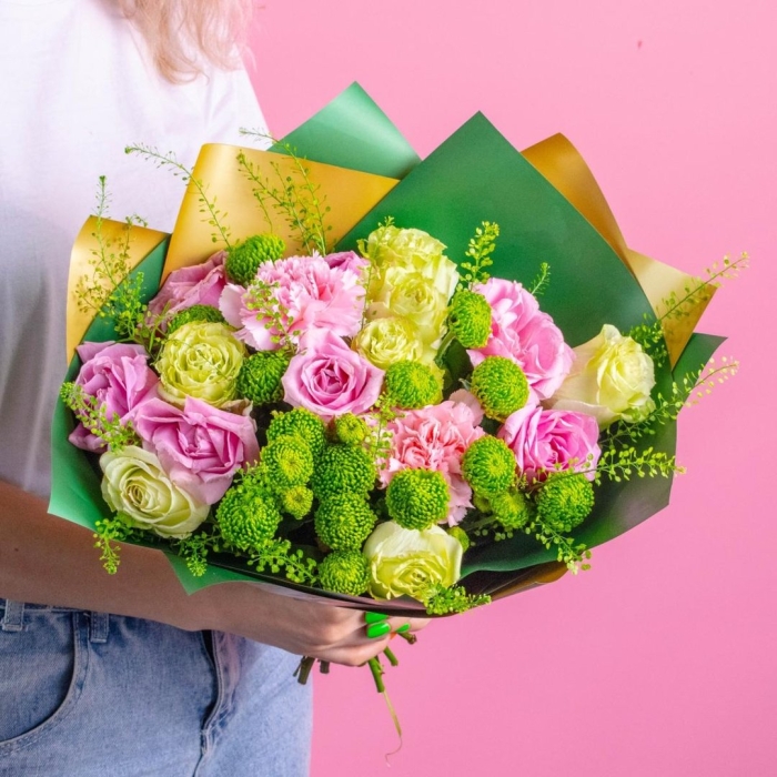 Зеленые хризантемы