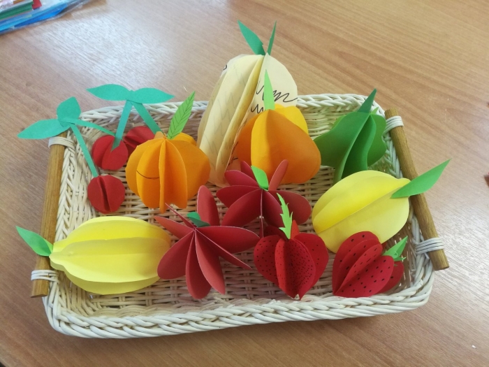 Поделки из бумаги фрукты
