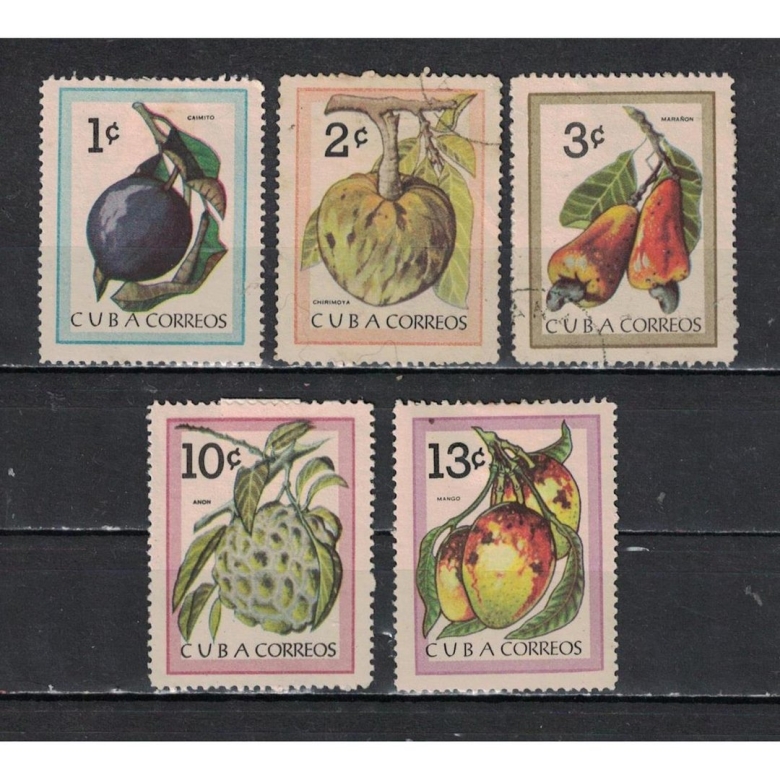 Почтовые марки фрукты