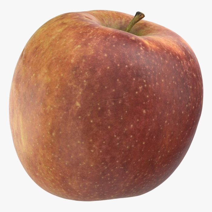 На белом фоне яблоко