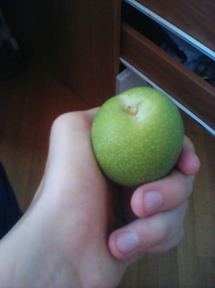 Зелёный фрукт похожий на яблоко