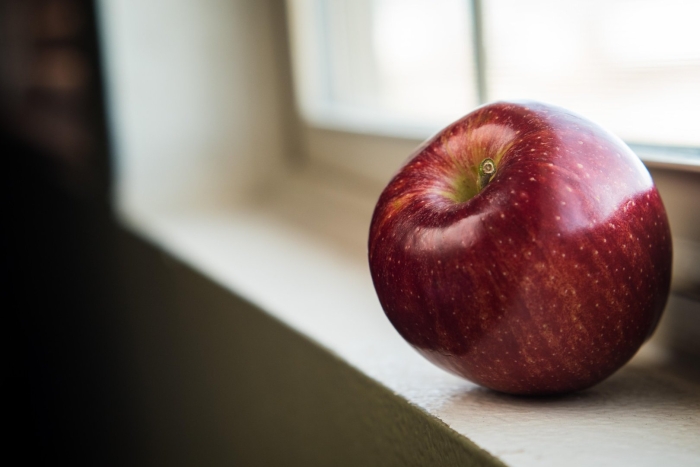 Яблоко макро