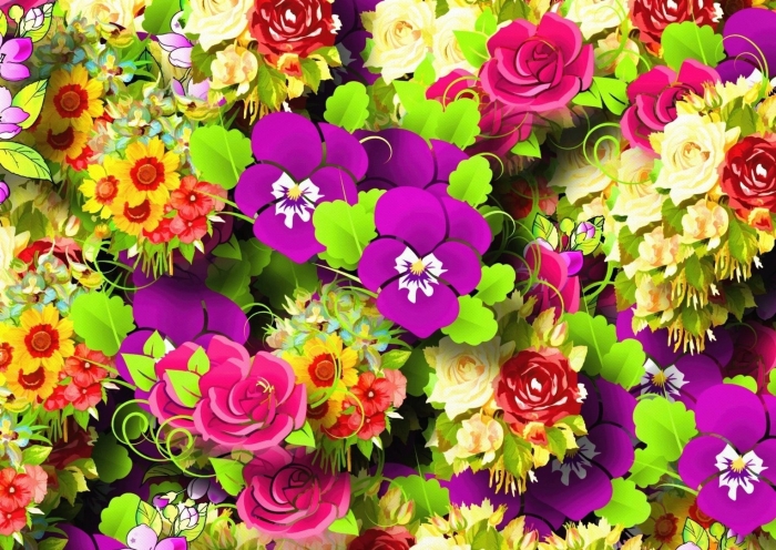 Цветок разноцветный