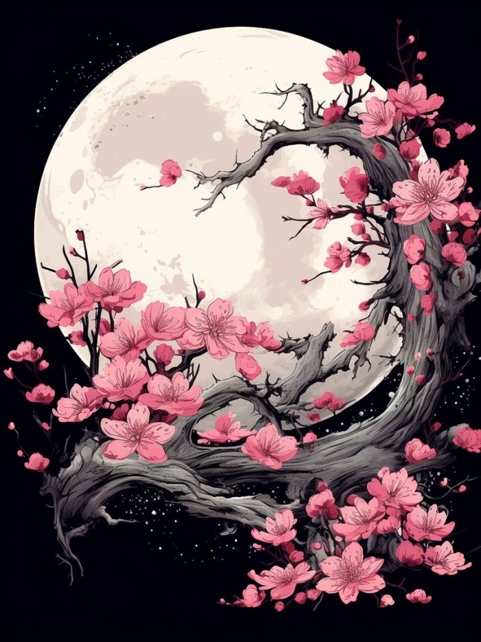 Сакура акрилом