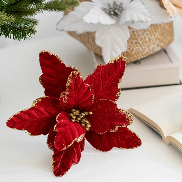 Пуансеттия украшение на елку