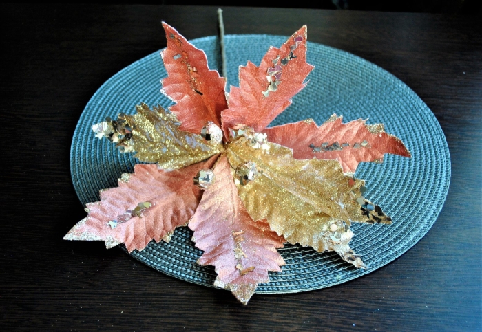 Цветок искусственный пуансетия 30 см lefard