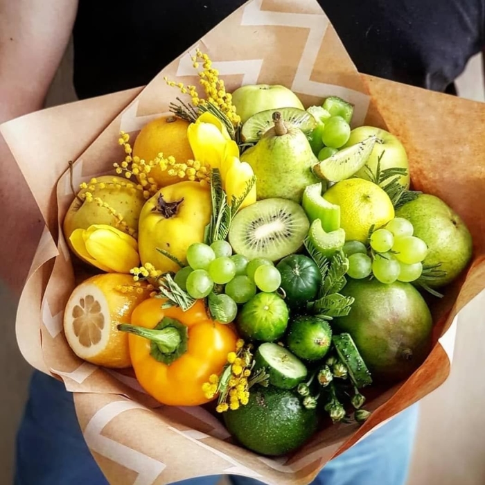 Букет из фруктов своими руками