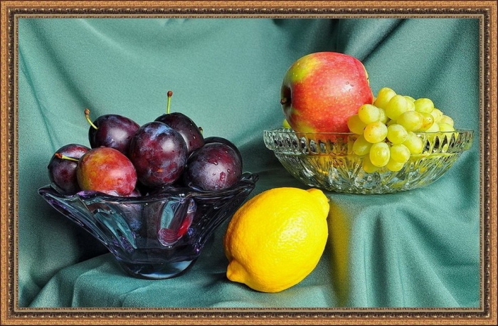Картина натюрморт с фруктами