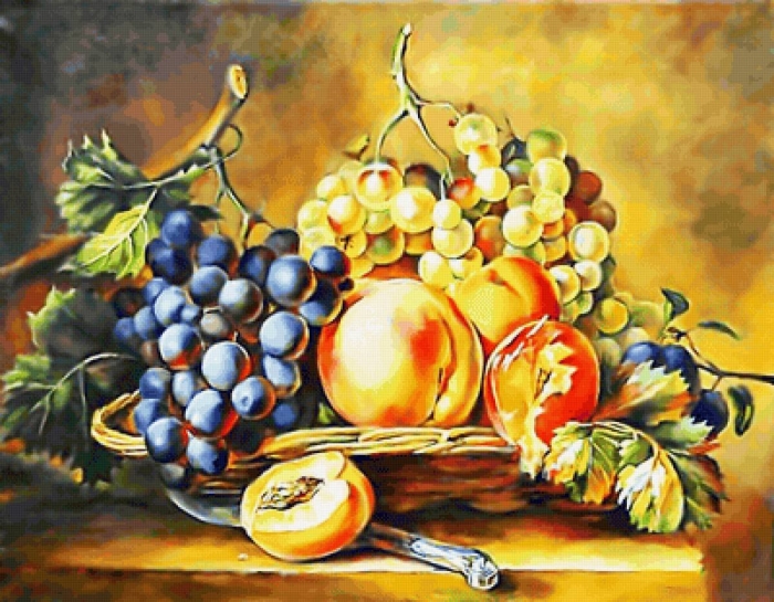Картина маслом натюрморт с фруктами