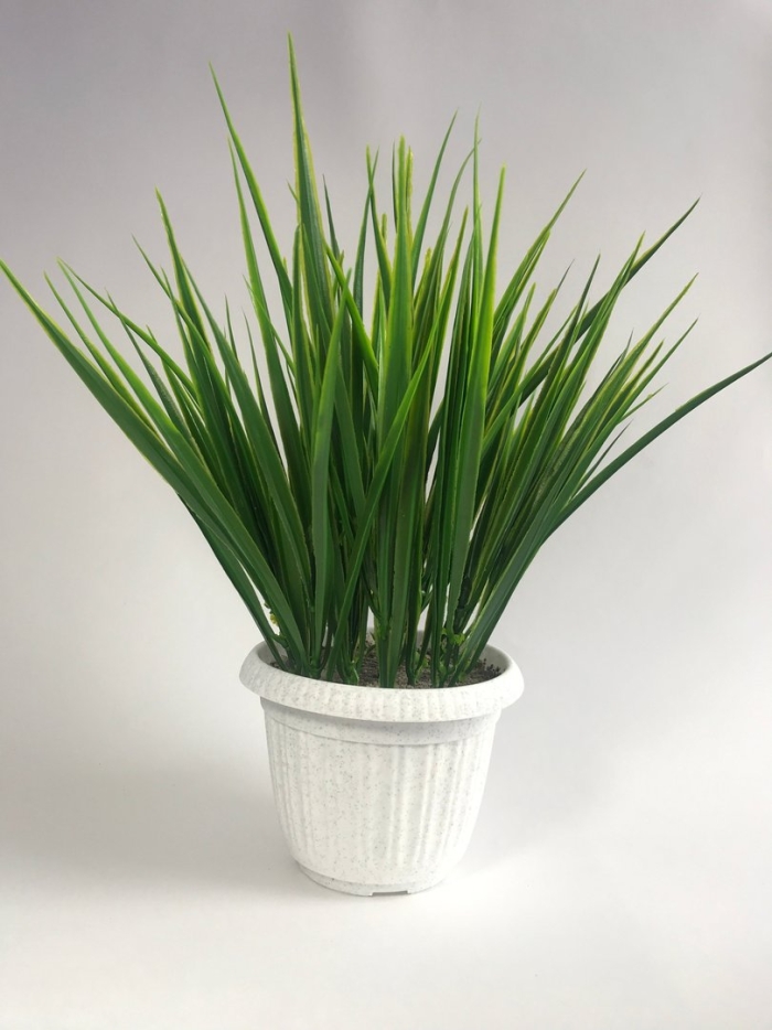 Искусственные декоративные растения / трава в кашпо осока