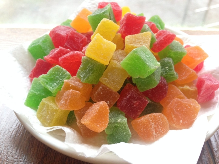 Цукаты ананаса кубики микс