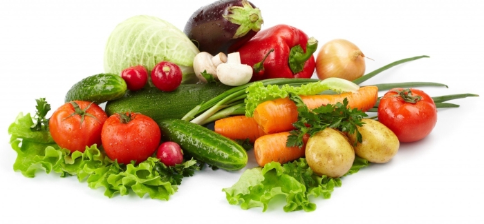 Овощи на белом фоне