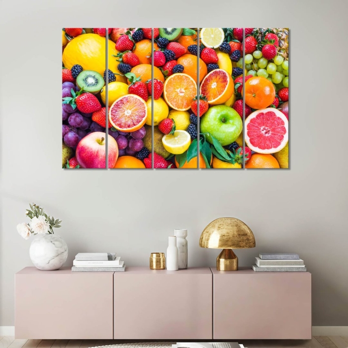 Модульные картины с фруктами на кухню
