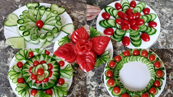 Украшения из овощей для праздничного стола