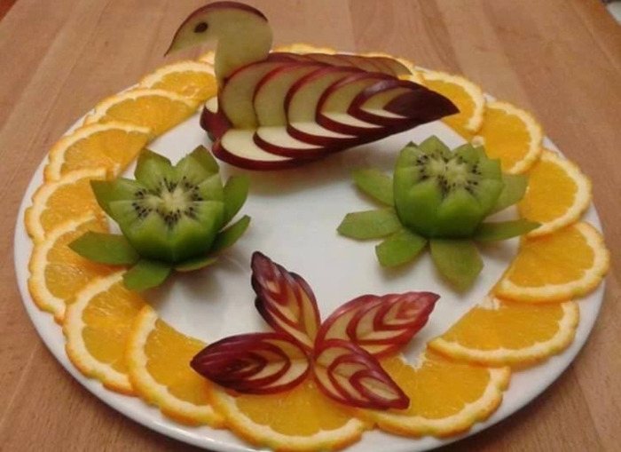 Красивая нарезка фруктов
