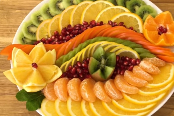 Красивая нарезка фруктов