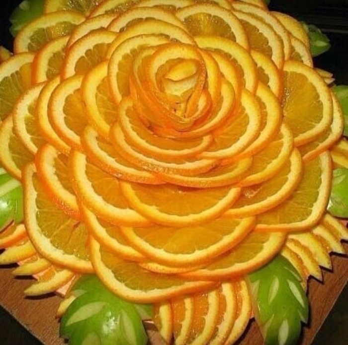 Красиво нарезать апельсин