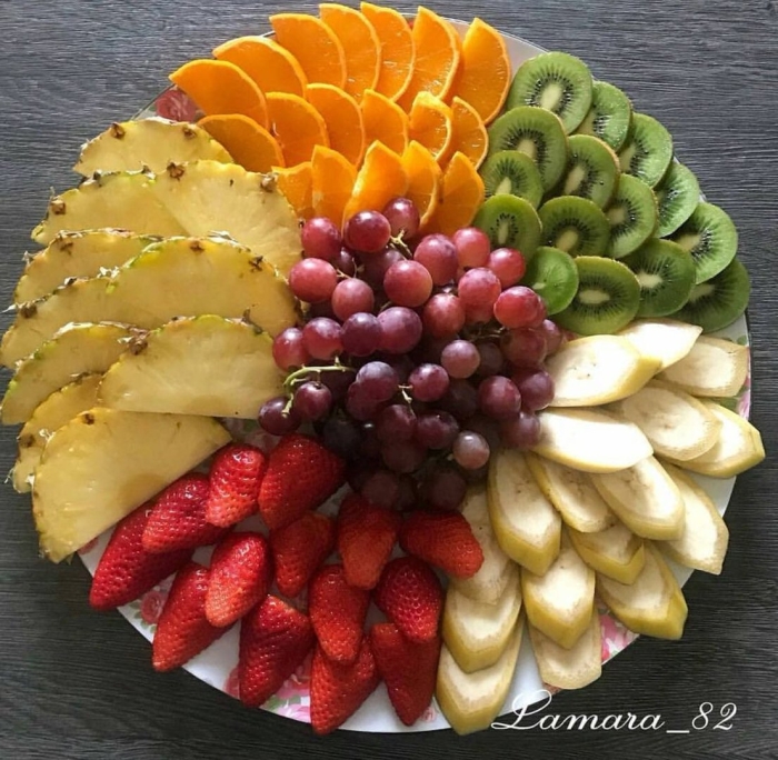 Фруктовая тарелка на праздничный стол оформление