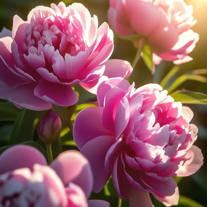 Розовые пионы