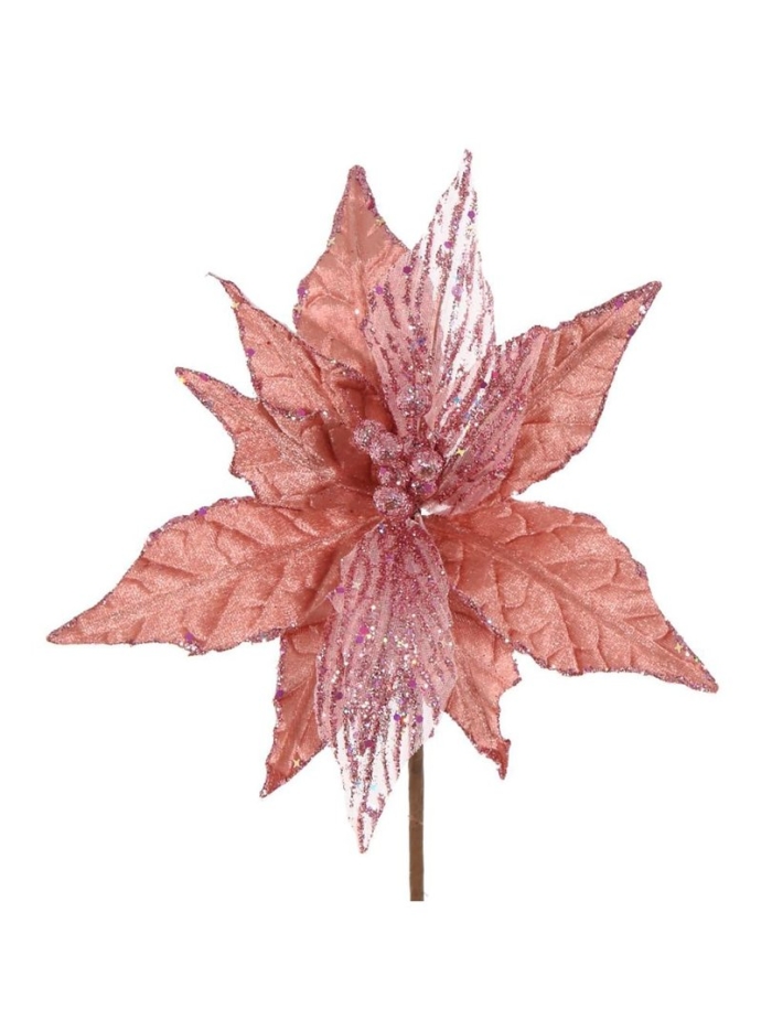 Декоративные цветы пуансетия искусственные красные 12см