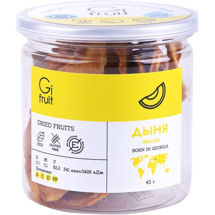 Фрукты сушеные gifruit дыня 45 г
