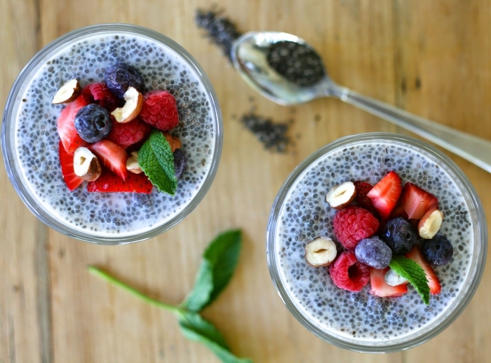 Чиа пудинг с ягодами