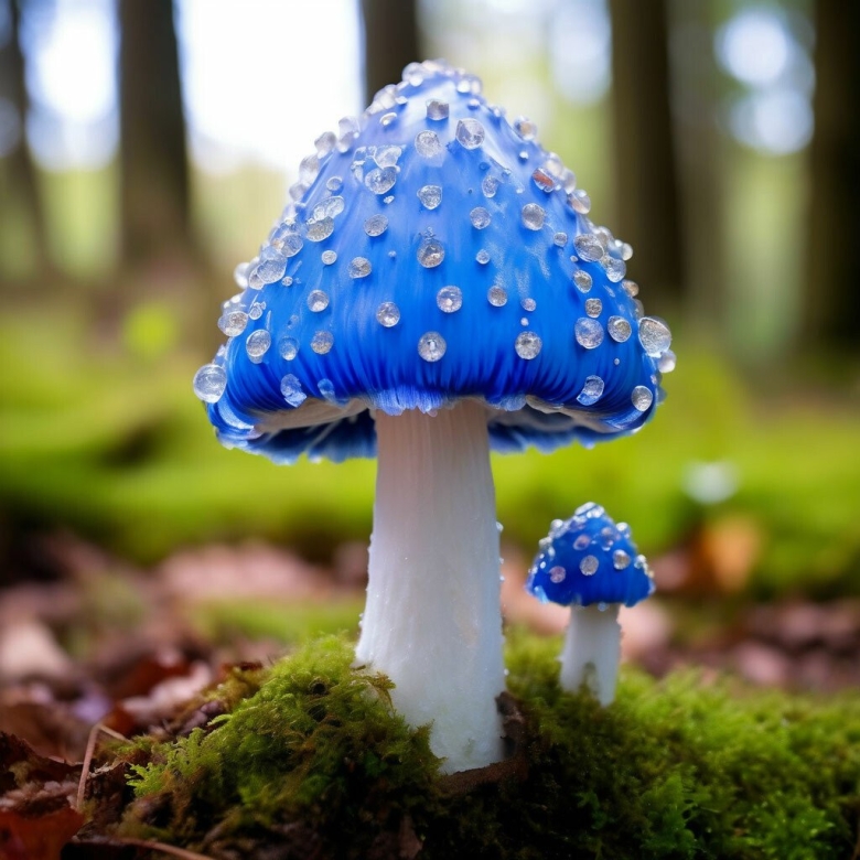 Blue mushroom