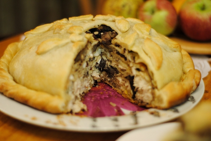 Блинный пирог курник