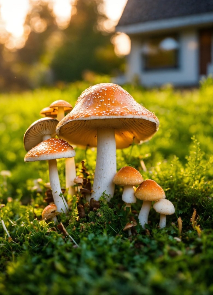 Гриб в лесу