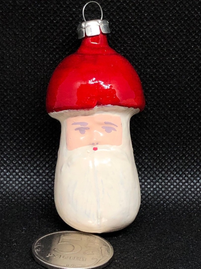 Елочные игрушки ссср стеклянная мухомор