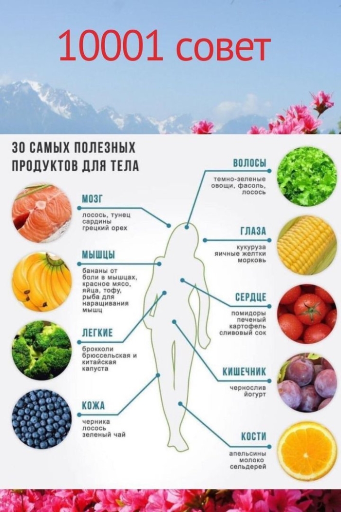 10 самых полезных продуктов для здоровья человека