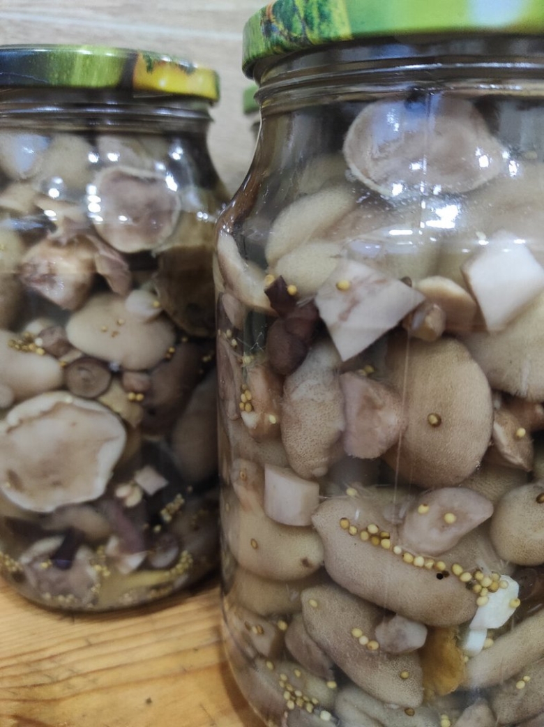 Маринованные грибы в банке