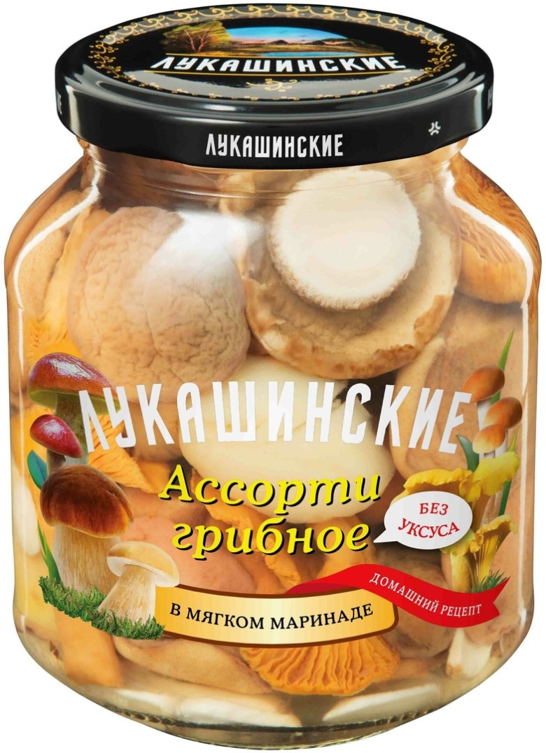 Грибы соленые ассорти Лукашинские
