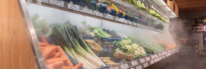 Прилавок с овощами