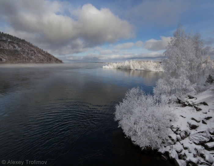 Река енисей красноярск зима