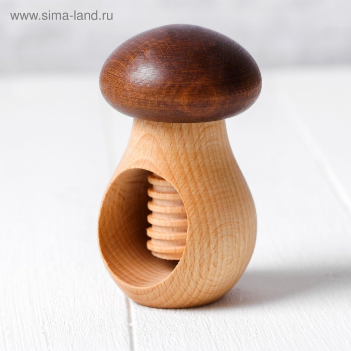 Деревянная игрушка гриб с винтом