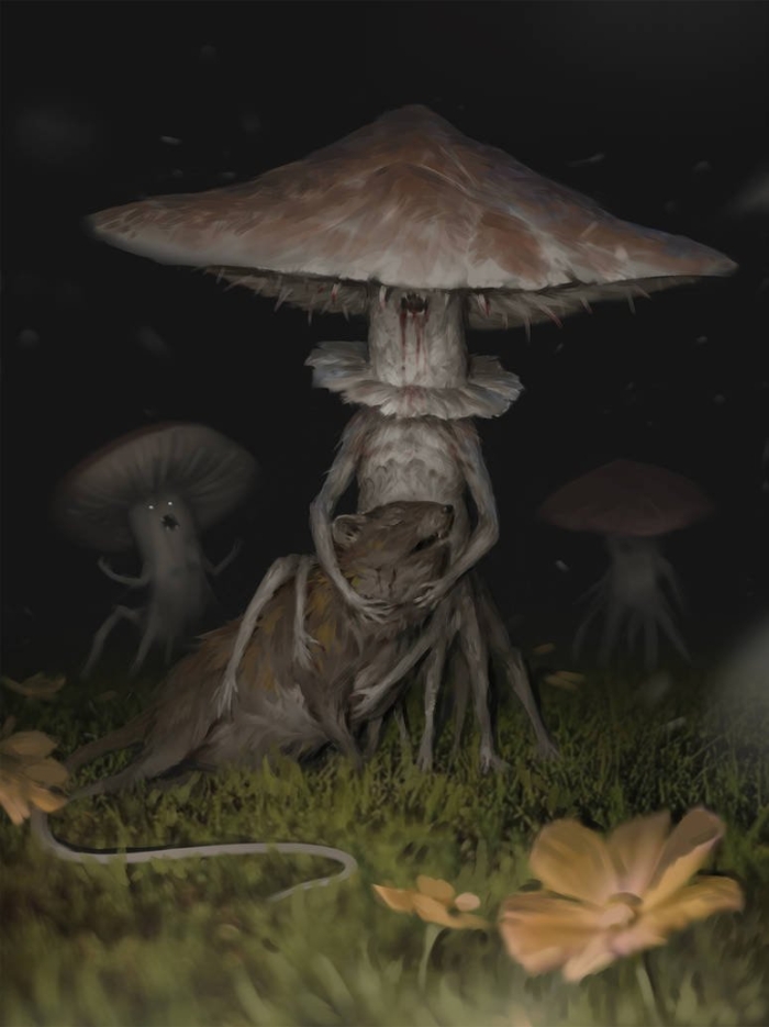 Бледная поганка гриб арт