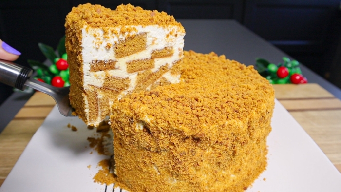 Торт ленивый медовик