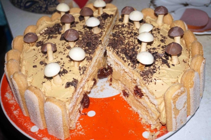 Торт грибочки