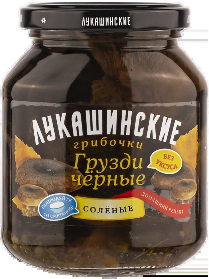 Грибы лукашинское 340г грузди