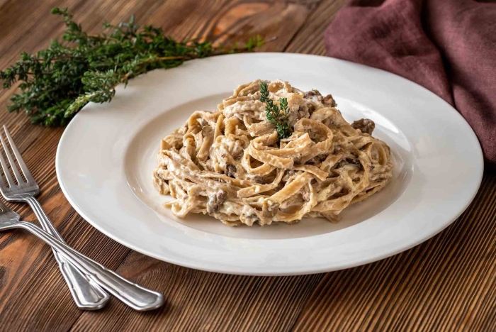 Тальятелле в сливочном соусе
