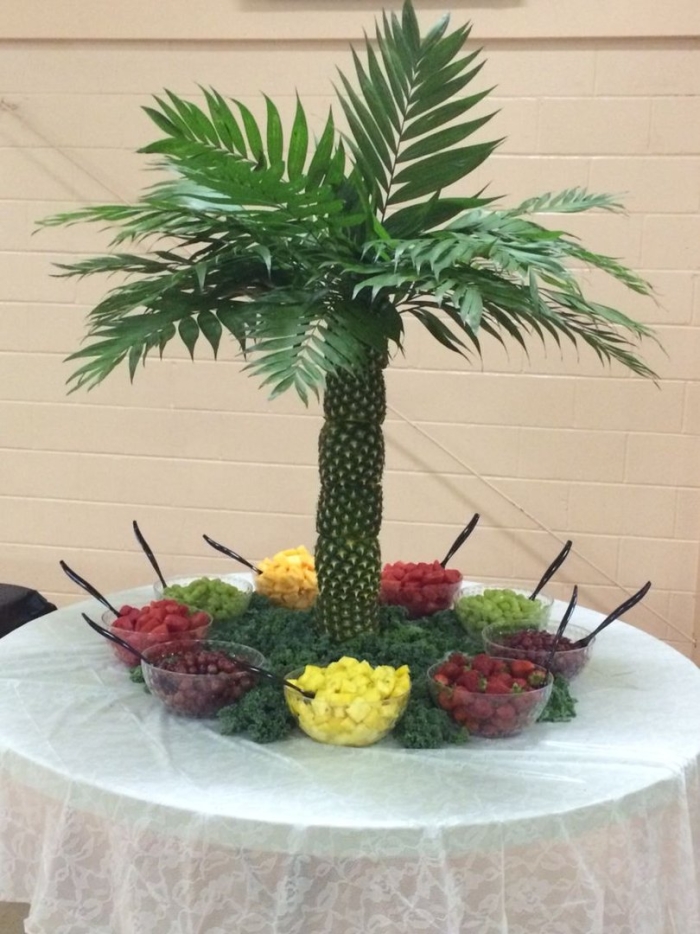 Пальма из фруктов своими руками