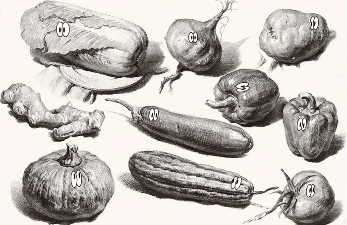 Наброски овощей