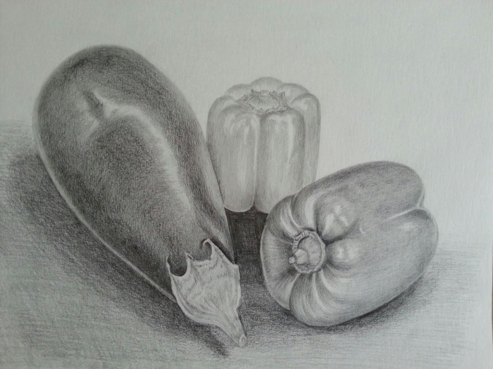 Болгарский перец карандашом