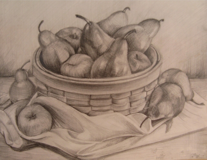 Рисунки натюрморт карандашом