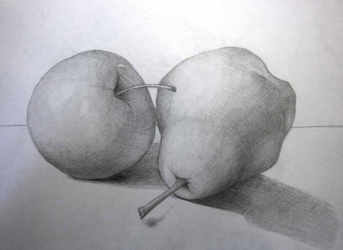 Академический рисунок натюрморт карандашом