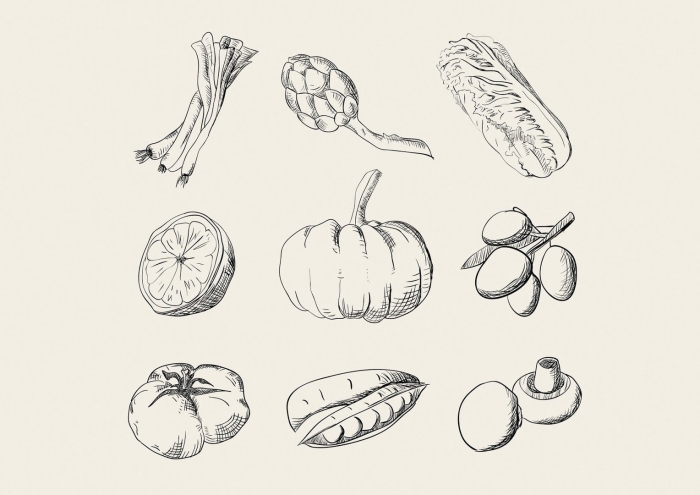 Овощи скетч