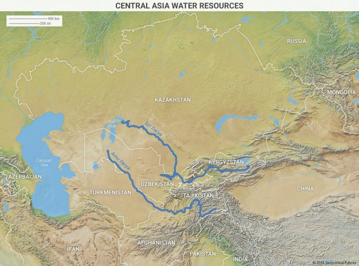 Физическая карта средней азии и казахстана